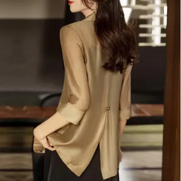 Chiffon on sale blazer jacket