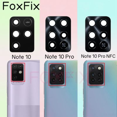 2ชิ้น/ล็อตสำหรับ Infinix Note 10 Pro NFC ด้านหลังกระจกกล้องถ่ายรูปที่เปลี่ยนฝาครอบ + สติกเกอร์ Note10 X693 X695 X695C X695D
