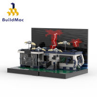 Buildmoc หนังรัดคอสิ่ง Eddie Munson S Campervan Skyline MOC ชุด Building Blocks ชุดของเล่นเด็กของขวัญเด็กของเล่น