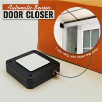 ✺☎◈ Punch-free Automatic Sensor Door Closer Spring Closing Door Zinc Alloy Adjustable Surface Mounted Automatic Door Closer for Home