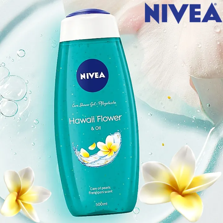 NIVEA HAWAII FLOWER & OIL SHOWER GEL 500ml เจลอาบน้ำกลิ่นหอมใหม่สูตร