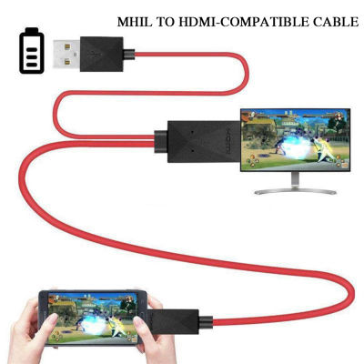 2เมตร MHL Micro-USB เป็น HDMI เข้ากันได้อะแดปเตอร์แปลงสายเคเบิ้ล1080จุด HD สำหรับอุปกรณ์ Android Samsung Galaxy S3 S4 S5หมายเหตุ3 2