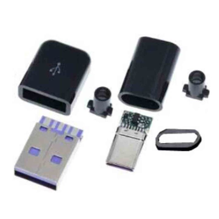 65วัตต์5A PD ค่าใช้จ่ายได้อย่างรวดเร็วประเภท-C USB ชายเชื่อมต่อเชื่อมกับ5Pin PCB + Type A ชาย5Pin USB DIY OTG ข้อมูลค่าเคเบิ้ล Accessori