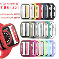 360ฝาครอบสำหรับนาฬิกา Apple เรือนขนาด45มม. 41มม. 44มม. 40มม. 42มม. 38มม. ปกป้องหน้าจอกันชน + กระจกสำหรับ Iwatch Series 7 6 5 4 3 2 1 SE