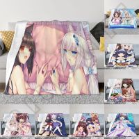 ผ้าห่มลายการ์ตูน Nekopara สำหรับเด็กผู้ชายวัยรุ่นผ้าห่มผ้าสักหลาดเนื้อนุ่มพิเศษสำหรับห้องนอนฤดูหนาว