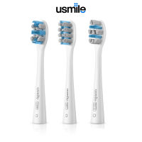 (คุณภาพดี) Usmile Pro Series หัวแปรงสีฟันไฟฟ้าทดแทนรุ่นอัพเกรดฟันทำความสะอาดฟันพร้อมผ้าคลุมเวลาเดินทางสำหรับทุกรุ่น-2ชิ้น