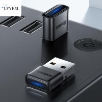 LFYE5L BA07 อะแดปเตอร์ USB Bluetooth 5.3 เครื่องส่งสัญญาณ USB เครื่องรับสัญญาณเสียง ดองเกิล USB บลูทูธ5.3 เสียบและเล่น ไดรฟ์ฟรี อะแดปเตอร์ไร้สาย USB สำหรับคีย์บอร์ด/ลำโพงเมาส์ไร้สาย