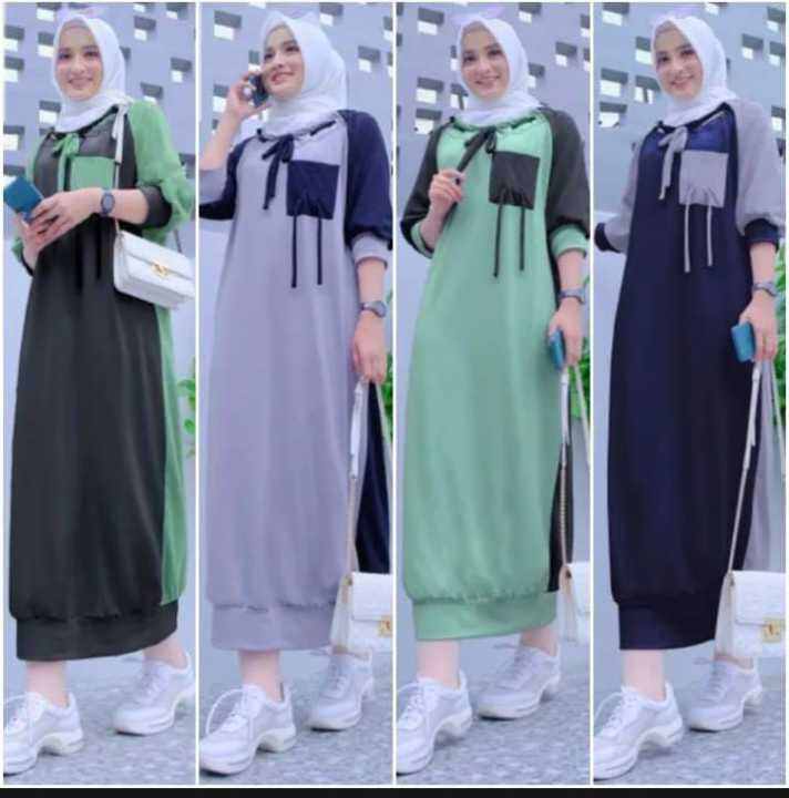 Screenshot Fashion!!! Dessy Midi Dress Babytery gamis wanita terbaru 2021  model hoodie muslimah kekinian Original Baju Muslimah Wanita Long Dress  Maxi Kekinian Midi Dress Import Terbaru 2022 Original Baju Muslim Gamis  Remaja