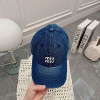 Summer new denim baseball cap miu miuˉsuper version handsome and versatile low-key fashionable men and women the same style