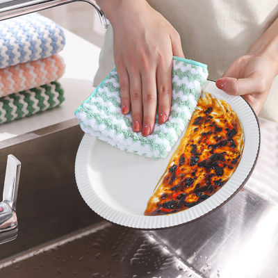 【cw】531 pcs Kitchen daily dish towel, dish cloth, kitchen rag, non-stick oil, thickened table cleaning cloth, cleaning tools ！