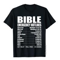 Bible Emergency Numbers Funny Hotline Christian T Shirt Gift 3D Style T Shirt Funny Tops Shirt Cotton Men England Style XS-4XL-5XL-6XL