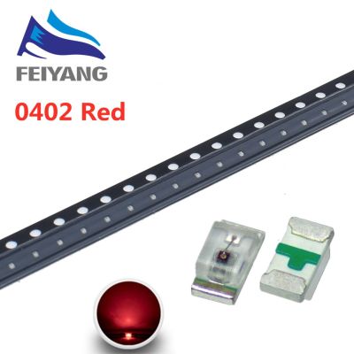100PCS 0402 Led Surface Mount 0402 Red Smd/smt Led Super Bright Lamp Lights-emitting Diodes 0402 SMD LED 620-625NM Electrical Circuitry Parts