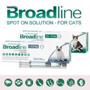 Nhỏ gáy Broadline phòng diệt nội ngoại ký sinh trùng cho mèo ve rận bọ