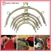 LUCKY HAIRACC กระเป๋าฮาร์ดแวร์ กรอบเข็มกลัดรูปจูบ วินเทจ โลหะสำหรับตกแต่ง กระเป๋าล็อคแบบขอเกี่ยว มินิมินิ หัวเข็มขัดกรอบกระเป๋า งานฝีมือดีไอวาย