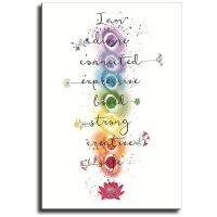 7 Chakra Quotes ป้ายโยคะ Zen สมาธิ Reiki HD ตกแต่งพิมพ์โปสเตอร์ผ้าใบ Wall Art รูปภาพตกแต่งบ้านภาพวาด-เหมาะสำหรับจิตวิญญาณและสุขภาพผู้ที่ชื่นชอบ