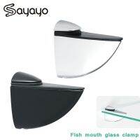 【CW】 Sayayo 2 Pcs Mouth Glass Clamp Zinc Alloy Adjustable 3-20mm Shelf Holder Wall Mount