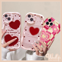 รักเคสหัวใจสำหรับ Redmi 9C 9T 10A 10C A1 A2 9 10 Note 11 Note 9 8 Note 10 Pro Max Note 10S 11S Note 12 POCO 3D M3ขอบโค้งงอไล่ระดับสี MODE Korea Ins เคสลายตารางตารางตัวอักษรสีสันสดใส