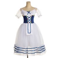 ♠ Professional Girls Ballet Tutu Dress Giselle Adulto Women Mesh Skirt Short Puff Sleeves Kids Dance Gymnastics Leotard Costumes