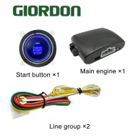 GIORDON 12V ยูนิเวอร์แซเครื่องยนต์สตาร์ทหยุดปุ่มเครื่องยนต์ RFID Keyless Entry System ปุ่มสตาร์ทหยุดอัตโนมัติ