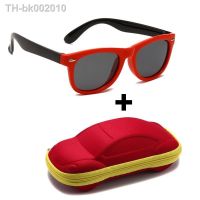 ✑ Baby Silicone Sunglasses with Glasses Box Boys Girls Outdoor Goggles Sun Glasses AC Lens Safety Glasses and Cases Gift for Kids