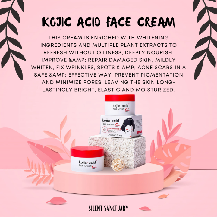 AUTHENTIC GuanJing Kojic Acid Cream Kojic Acid Face Cream Brightening