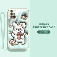 เคสโทรศัพท์สำหรับ A71กาแล็คซี่ของ Samsung A31 A11 M40S M11กระต่ายน่ารักการ์ตูนลายสุนัขฝาครอบด้านหลังกันกระแทกป้องกันรอยขีดข่วนป้องกันการหล่นสายคล้อง