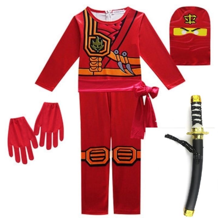 Women's Red Ninja Jumpsuit Costume