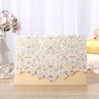 ✣☍◆ 10pcs Laser Cut Wedding Invitations Card Kit Lace Wedding Card Birthday Party Event Invitations Card