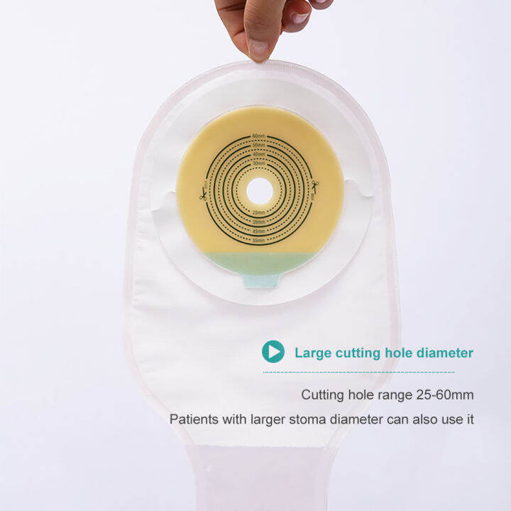 cofoe-10ชิ้นระบบชิ้นเดียว-colostomy-กระเป๋า-stoma-ทิ้งกระเป๋า-ileostomy-ถุงออสโตมีตัดขนาด20มม-60มม-สีเบจถุงออสโตมี-kantong-kolostomi