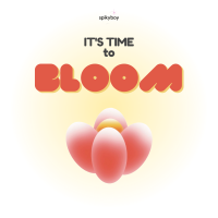 พวงกุญแจ อะคริลิกใสลายดอกไม้  "its (your) time to bloom" พร้อมส่ง