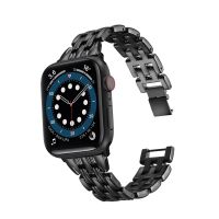 ♙◄▩ สายโลหะหรูหราสำหรับ Apple Watch 44 มม. 42 มม. 40 มม. 38 มม. สแตนเลสสตีลสำหรับ iwatch 7 6 5 4 3 2 1 SE เข็มขัดโลหะ