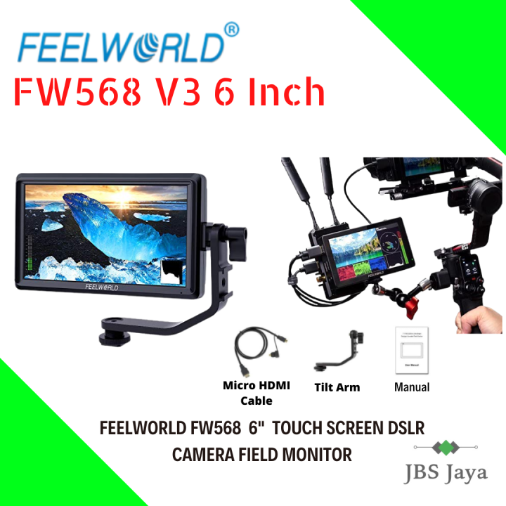FEELWORLD FW568V3 6 Inch 4K for DSLR Camera Field Monitor IPS Full HD