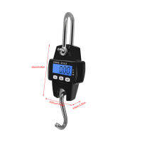 1pc 300kg Weight Crane Scale With Hanging Hook Portable Digital Stainless Steel Electronic Heavy Duty Scales