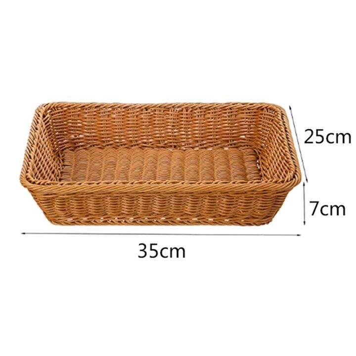 5x-wicker-storage-basket-bread-basket-bread-shop-supermarket-display-basket-woven-tabletop-food-fruit-basket-brown