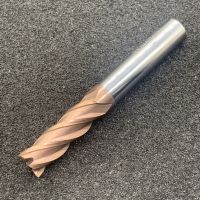 (ใหม่)เอ็นมิลคาร์ไบด์ 4 ฟัน เคลือบสีทองแดง - CARBIDE ENDMILL ขนาด 1 - 20 mm เอ็นมิล คาร์ไบด์ 55HRC