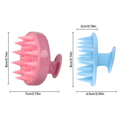 ‘；【。- Wet And Dry Scalp Massage Brush Head Cleaning Hair Comb  Children Soft Household Bath Silicone Shampoo Brush Massage Comb