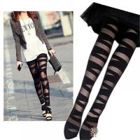 Socks Slim Womens Girl Ladies Stretch Tights Sexy Black Ripped Stockings