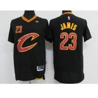 Hot nba jersey Cleveland Cavaliers No. 23 James black basketball T shirt sleeves