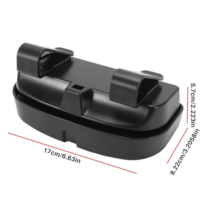 car-sun-visor-sunglasses-case-holder-eye-glasses-organizer-box-credit-card-slots-on-the-outside-double-snap-clip-design-fits-all-vehicle-models-easy-installation