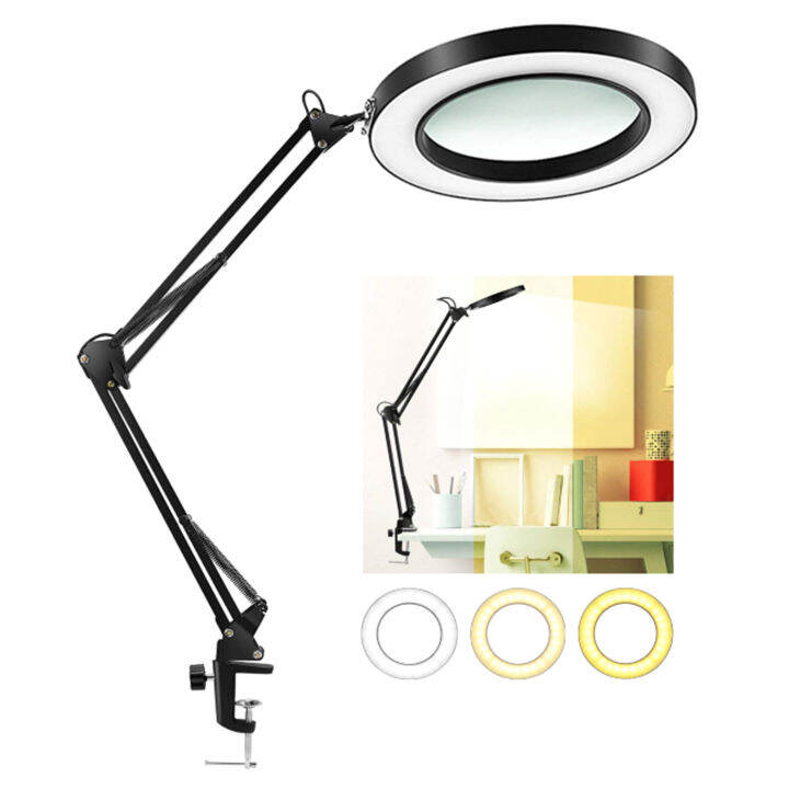 foldable-professional-8x-magnifying-glass-desk-lamp-magnifier-64led-light-reading-lamp-with-three-dimming-modes-usb-power-supply