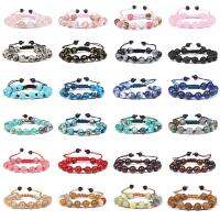 8MM Natural Stone Beads Bracelets For Women Men Adjustable Braided Bracelet Handmade Wristbands Rope Bangles Reiki Jewelry Gift Charms and Charm Brace