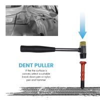 23Pcs Automotive Paintless Dent Repair Removal Tools Puller Kits Hail Repair Tools Hooks Rods Wedge Pump Tap Down Pen