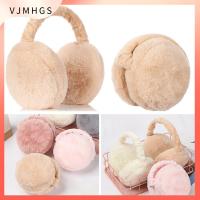 VJMHGS ปรับได้ อุ่นขึ้น พับได้ ที่ปิดหู สีทึบ ที่ปิดหูกันหนาวผู้หญิง ที่ครอบหู