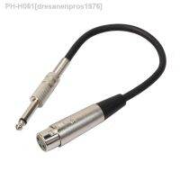 1/4 stereo Jack 6.35mm/6.5mm to 3Pin XLR Male Female Professional Audio Cable Mic Adapter Cord for Microphone Speaker Amplifier