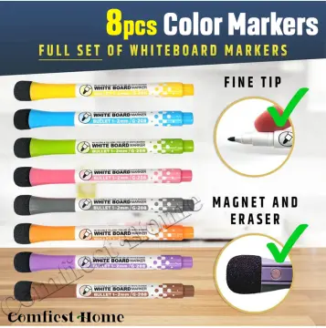 GXIN G-208 12pcs / Set Dry Erase Markers Whiteboard Markers Ultra Fine Tip Markers for School Office Home - Coffee