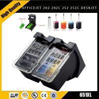 Einkshop อะไหล่สำหรับ HP ตลับหมึกเติม651XL ขนาด651 XL HP651ใช้ได้กับ Officejjet 202 202C 252 252C Deskjet 5575