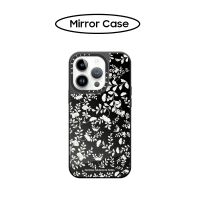 Casetify NMK White Flower Pattern Mirror Soft Silicone Case Cover For iPhone X XS XR 11 12 13 Mini 14 Plus Pro Max Casing