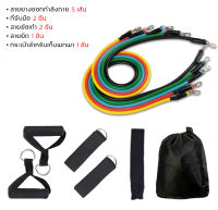 ยางยืดออกกำลัง ยางยืด สายแรงต้าน ออกกำลังกาย Resistance Bands Set สร้างกล้ามเนื้อ