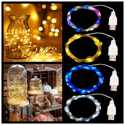 2Pcs USB Silver Filigree LED String Lights Fairy Christmas Garland Decorations for Home Garden Outdoor Decor Lamp Waterproof