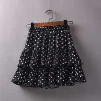 【CC】 New Floral All-match Fluffy Short Skirts 2022 Korean Ladies Waist Skirt